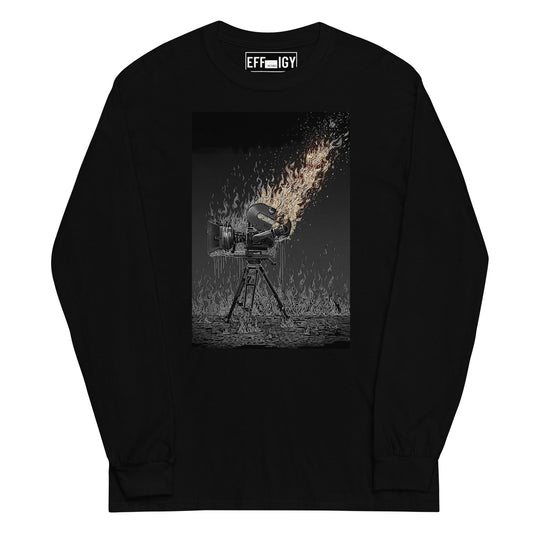 Effigy Pictures Celluloid Incineration Dark Art Unisex Long Sleeve Shirt Goth Streetwear Heavyweight Graphic Tee
