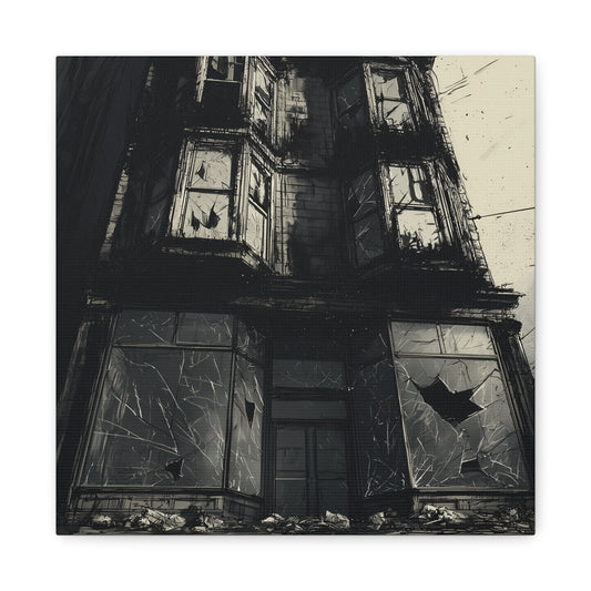 Effigy Pictures Ghost Corner Structural Weight Dark Art Premium Canvas Print Goth Home Decor Textured Wall Art Raw Fine Art
